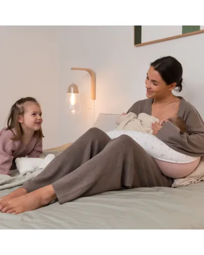 Coussin d'allaitement Doomoo Buddy Flower Pink | la maison du bebe