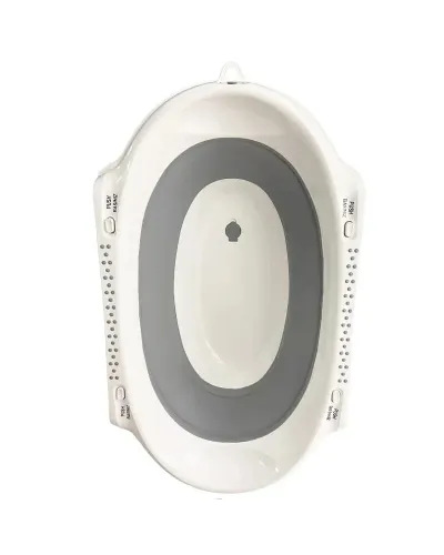 Foldable baby bath with legs grey small size