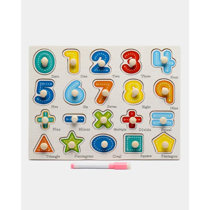 Puzzle en bois encastrable | la maison du bebe