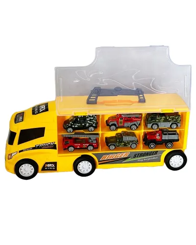 Camion porte-voiture jaune | la maison du bebe
