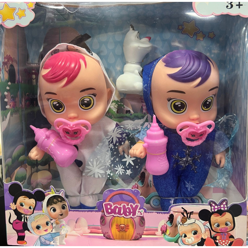 coffret de 2 poupée baby cry | la maison du bebe
