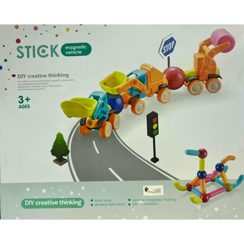 Jeu de blocs de magnetiques 90 pcs CH1094 Magnetic bar train | la maison du bebe Jeu de blocs de magnetiques 90 pcs CH1094 Magnetic bar train | la maison du bebe