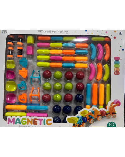 Jeu de blocs de magnetiques 90 pcs CH1094 Magnetic bar train | la maison du bebe