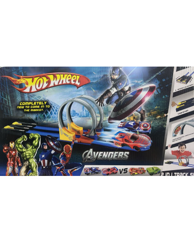 Avengers double loop car track Hot Wheels