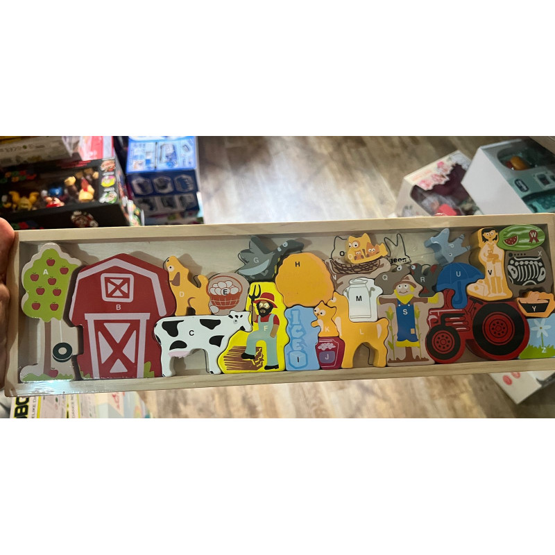 Rectangular wooden puzzle