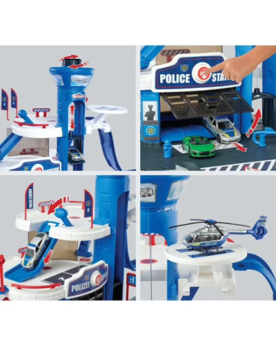 circuit garage police center bleu - circuit garage police center bleu | la maison du bebe