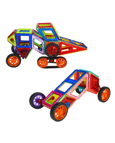 Jeu de blocs voiture magnétiques 46 pcs la maison du bebe