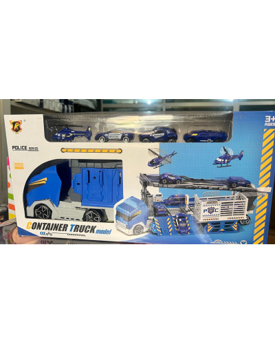 Camion porteur de voiture bleu | la maison du bebe