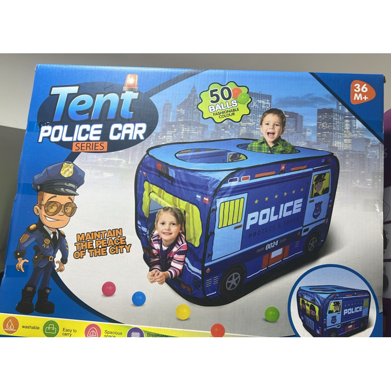 Tente de jeu police avec 50 balles | la maison du bebe Tente de jeu police avec 50 balles | la maison du bebe