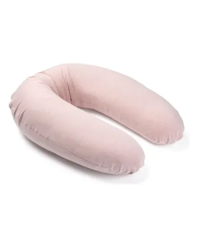 Coussin de grossesse et d’allaitement Buddy Chiné Pink Doomoo, housse rose chiné