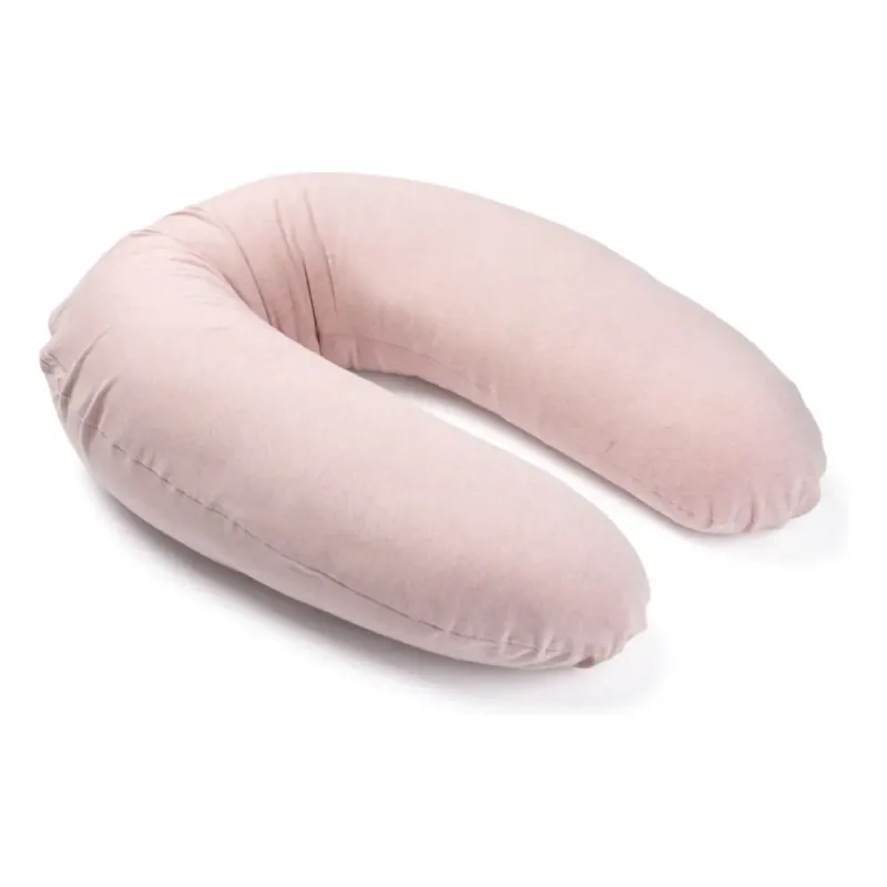Coussin de grossesse et d’allaitement Buddy Chiné Pink Doomoo, housse rose chiné