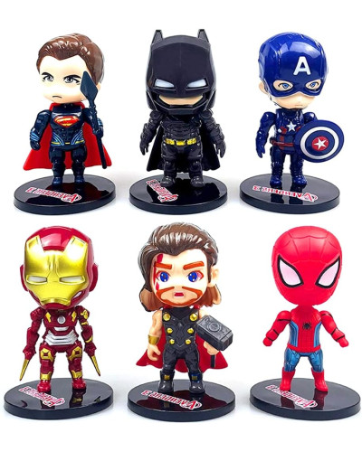 Set de 6 figuras Avengers