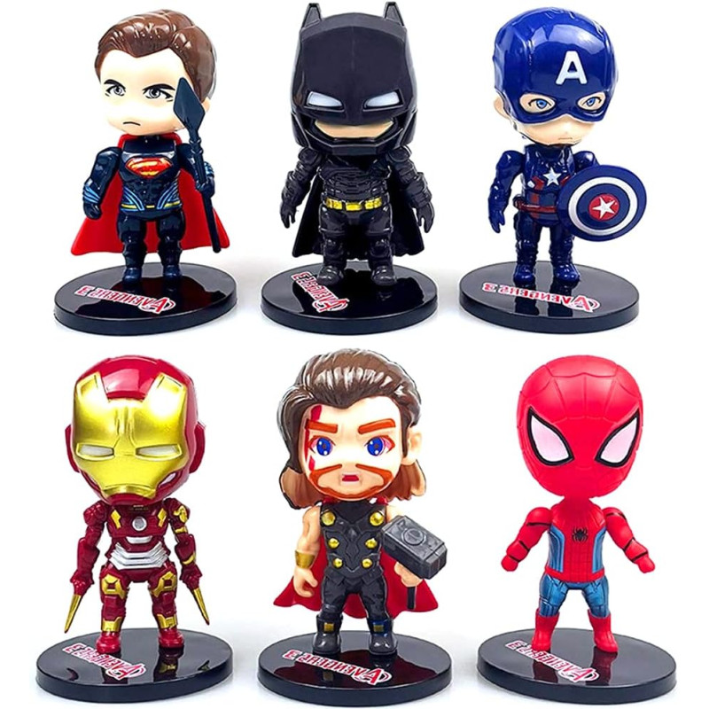 Set of 6 Avengers figures
