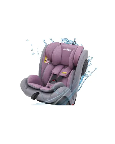 Siège auto 360° Angela Isofix rose Jovikids, siège évolutif groupe 0/1/2/3