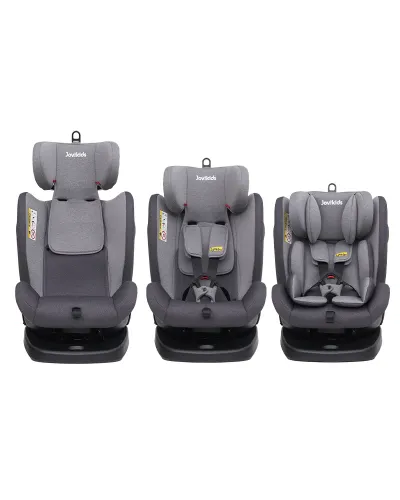 Angela 360° swivel ISOFIX car seat 0-36 kg grey Jovikids