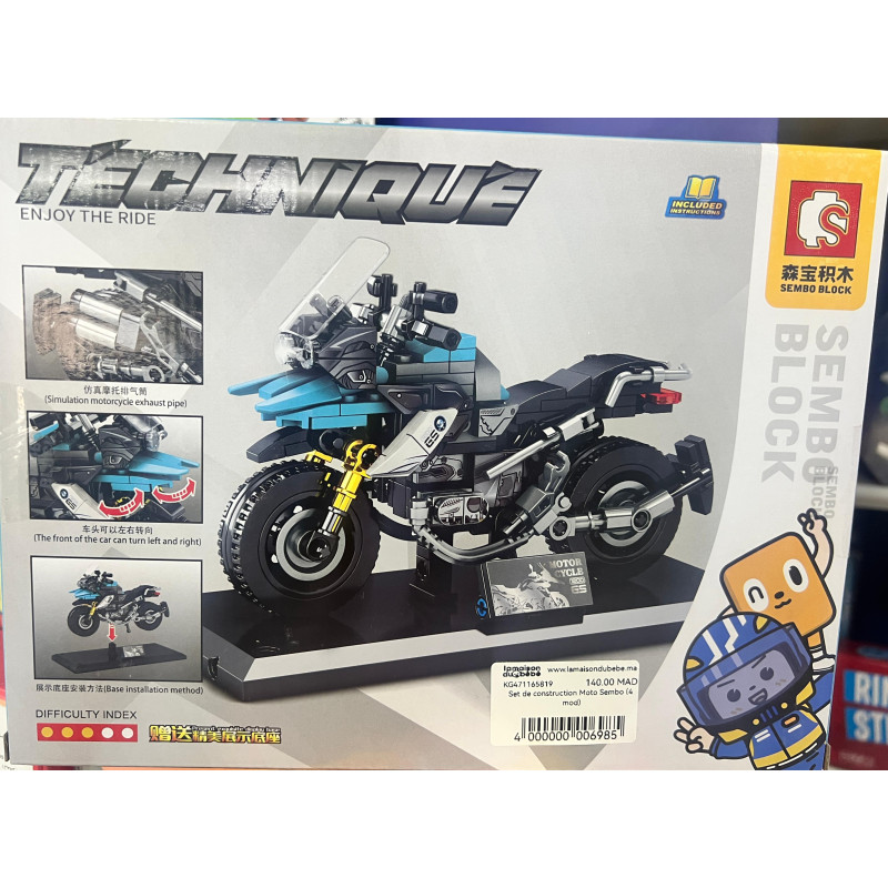 Set de construction Moto Sembo (4 mod) | la maison du bebe