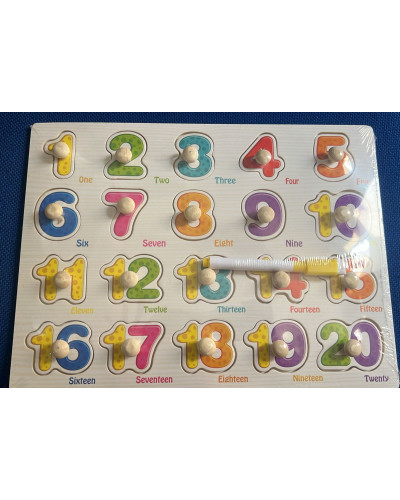 Puzzle en bois chiffres et lettres | la maison du bebe