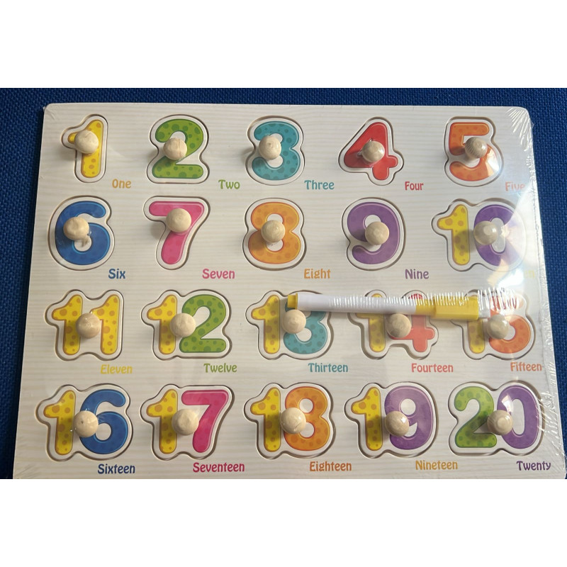 Puzzle en bois chiffres et lettres | la maison du bebe Puzzle en bois chiffres et lettres | la maison du bebe