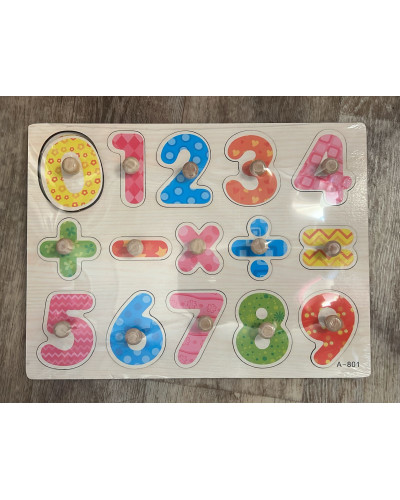 Puzzle en bois chiffres et lettres | la maison du bebe