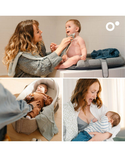 Set de 3 Langes en Mousseline leaves green lovely | la maison du bebe