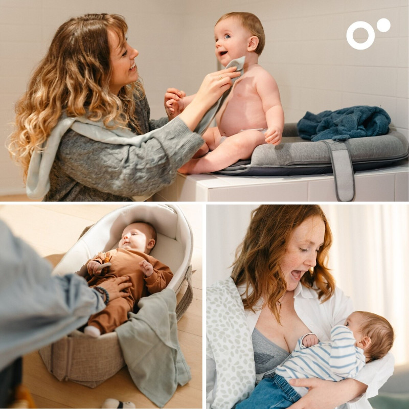 Set de 3 Langes en Mousseline leaves green lovely | la maison du bebe Set de 3 Langes en Mousseline leaves green lovely | la maison du bebe