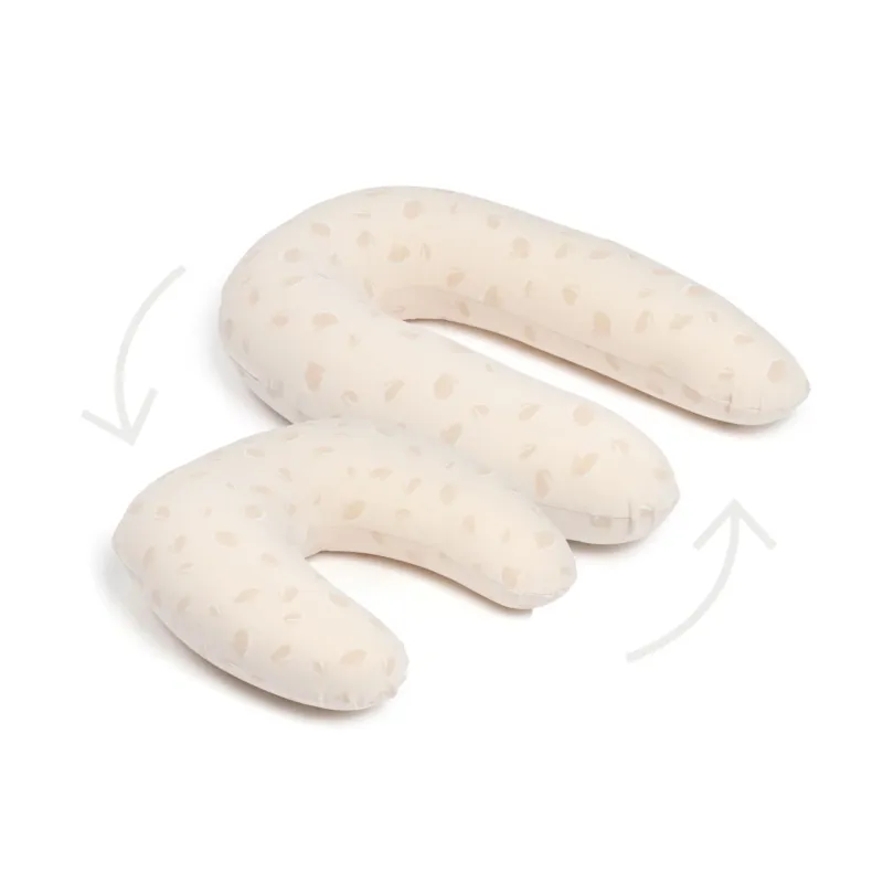 Twisty 2-in-1 pregnancy and nursing pillow Petals Latte Doomoo