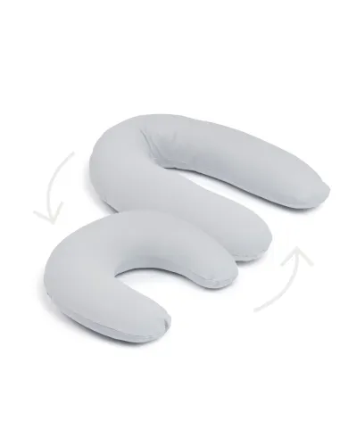 Coussin de grossesse Twisty 2 en 1 Pearl Grey Doomoo