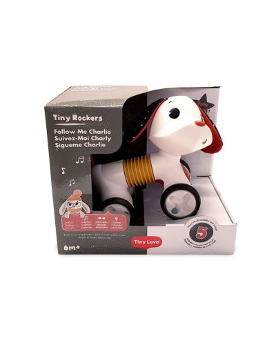 Jouet d’éveil musical Follow Me Charlie Tiny Rockers Tiny Love, petit chien à roulettes