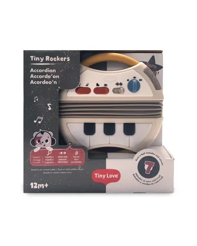 Accordéon électronique musical Tiny Rockers de Tiny Love avec soufflet, clavier et poignées