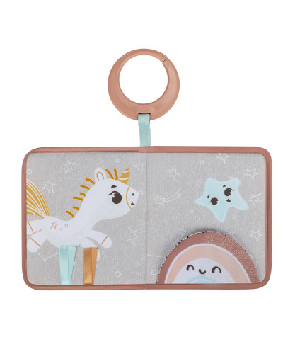 Libro de actividades de tela Where Do I Travel Unicorn Wonderlands Tiny Love