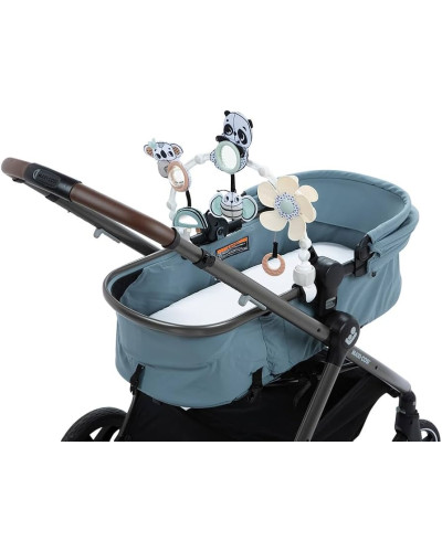 Arche de poussette Sunny Stroll Black & White Tiny Love avec jouets suspendus noir et blanc