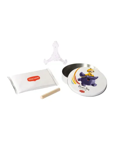 Boîte à empreintes bébé Magic Box ronde en métal Tiny Creations Tiny Love