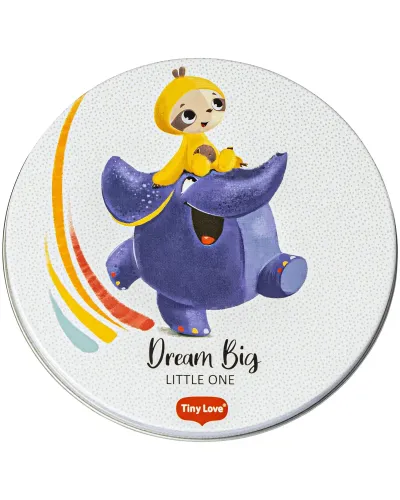 Boîte à empreintes bébé Magic Box ronde en métal Tiny Creations Tiny Love