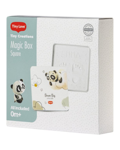 Boîte à empreintes bébé Magic Box carrée en métal Tiny Creations Tiny Love
