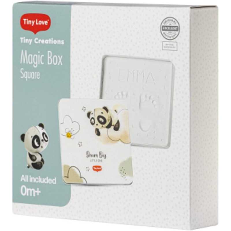 Boîte à empreintes bébé Magic Box carrée en métal Tiny Creations Tiny Love Boîte à empreintes bébé Magic Box carrée en métal Tiny Creations Tiny Love