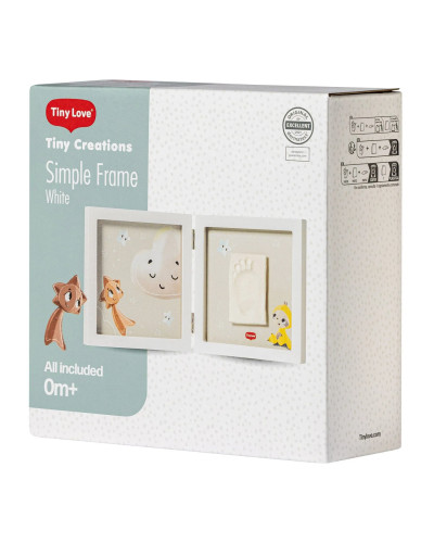 Marco de huellas para bebé Simple Frame blanco Tiny Creations Tiny Love