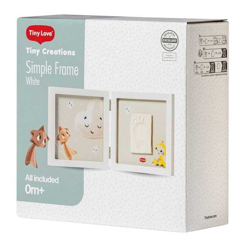 Cadre d’empreintes bébé Simple Frame blanc à 2 panneaux Tiny Creations Tiny Love Cadre d’empreintes bébé Simple Frame blanc à 2 panneaux Tiny Creations Tiny Love