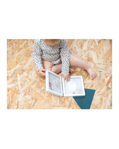 Cadre d’empreintes bébé Simple Frame blanc à 2 panneaux Tiny Creations Tiny Love