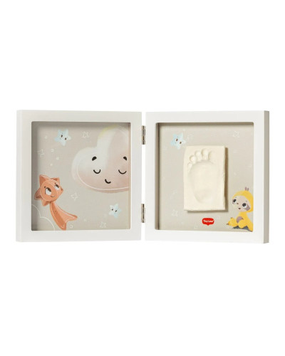 Cadre d’empreintes bébé Simple Frame blanc à 2 panneaux Tiny Creations Tiny Love