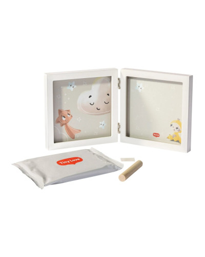 Cadre d’empreintes bébé Simple Frame blanc à 2 panneaux Tiny Creations Tiny Love