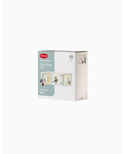 Cadre d’empreintes bébé Double Frame blanc Tiny Creations Tiny Love