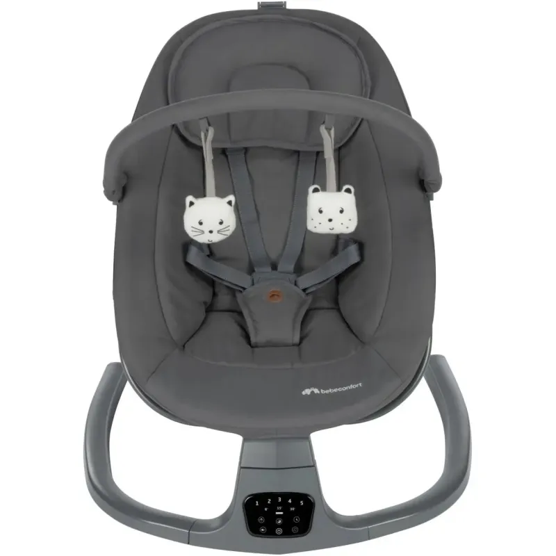 Transat balancelle Melilo coloris Mineral Graphite avec arche de jeux, Bébé Confort