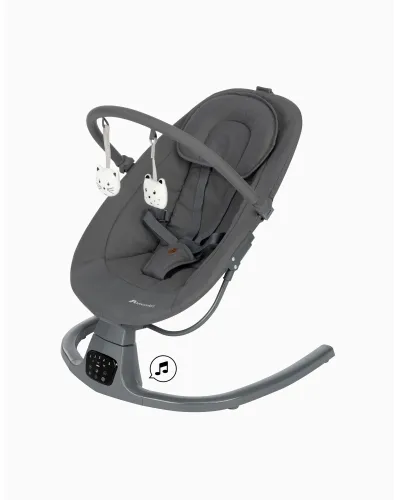 Transat balancelle Melilo coloris Mineral Graphite avec arche de jeux, Bébé Confort