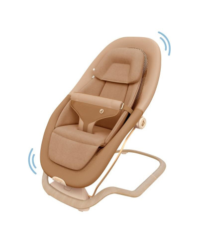 Transat Dove Pro Maxi-Cosi coloris Elegance Bronze, vue de face avec coussin réducteur