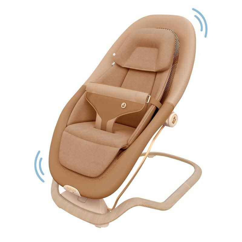 Transat Dove Pro Maxi-Cosi coloris Elegance Bronze, vue de face avec coussin réducteur