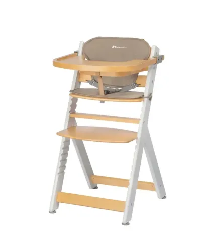 Chaise haute Timba avec coussin Light Wood Beige Bébé Confort