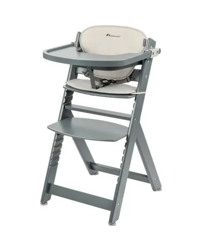 Trona de madera Timba con cojín Gray Mist Bébé Confort