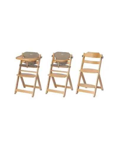 كرسي طعام مرتفع Timba مع وسادة Natural Wood Beige Bébé Confort