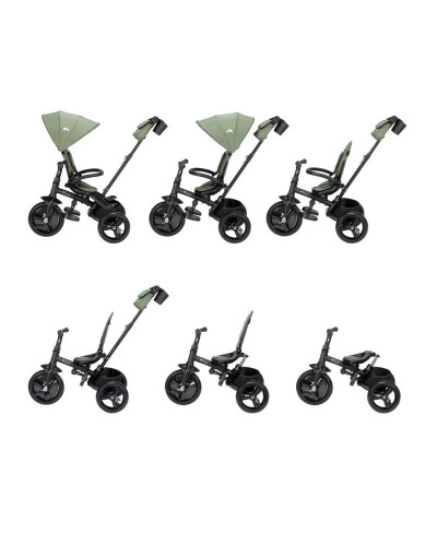 Tricycle évolutif 2-en-1 Windy coloris Mineral Green avec canne parentale, Bébé Confort