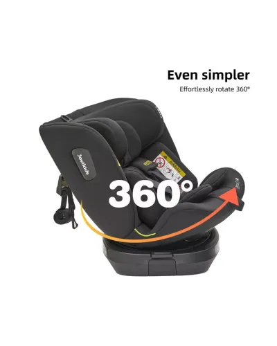 Silla de coche giratoria 360° Ranger TT i-Size 40-150 cm negro Jovikids